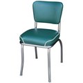 Richardson Seating Corp Richardson Seating Corp 4210GRNWF 4210 Diner Chair -Green- with 2 in. Waterfall Seat -  Chrome - Green 4210GRNWF